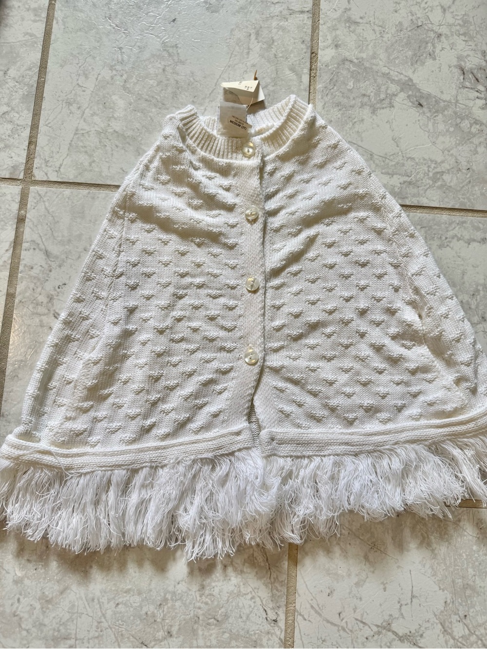 Vintage knit poncho cape deadstock